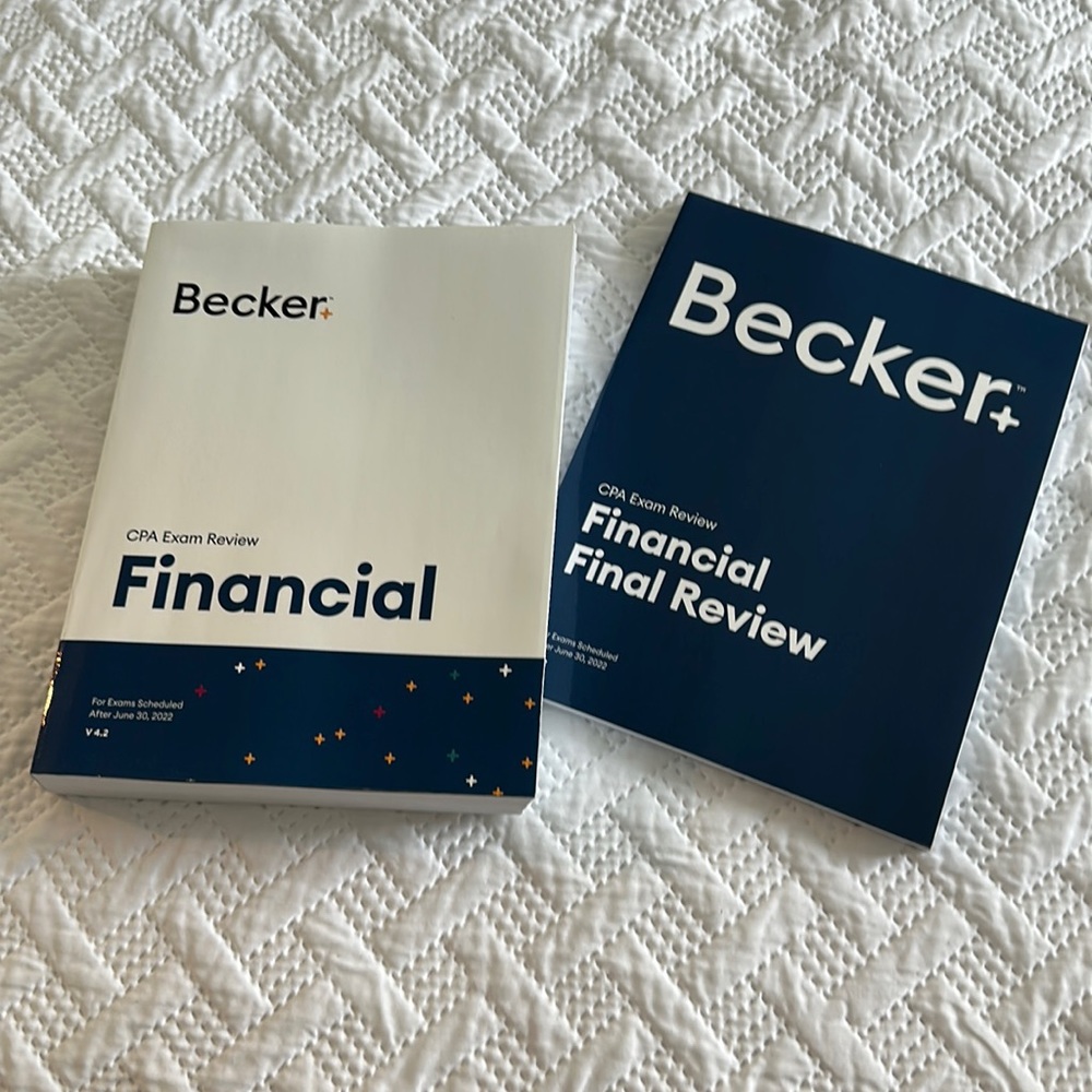Financial CPA Exam Review Set - White and Blue